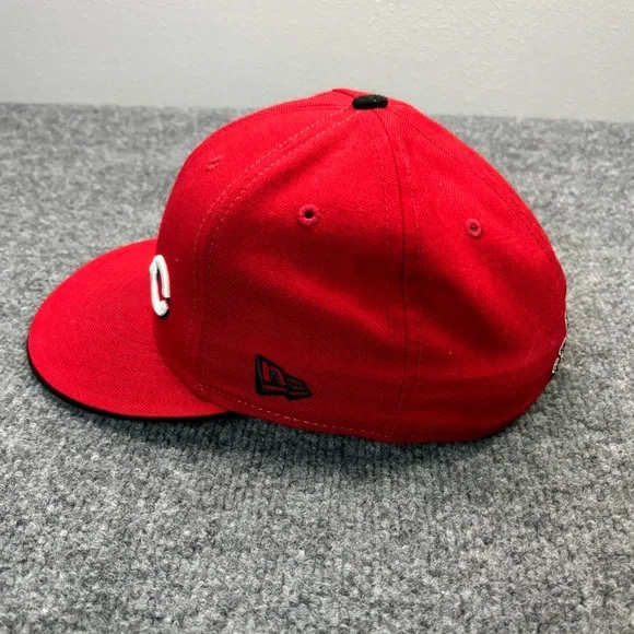 New Era 59FIFTY Cincinnati Reds Hat 7 1/8 Red Mr. Redlegs Mascot Fitted Cap MLB - Picture 5 of 10